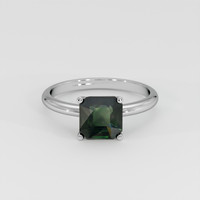 2.08 Ct. Green Sapphire Ring, 14K White Gold 1