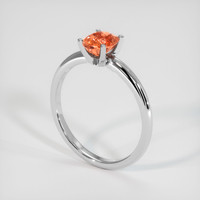 1.26 Ct. Orange Sapphire Ring, 14K White Gold 2