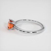 1.26 Ct. Orange Sapphire Ring, 14K White Gold 4