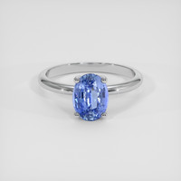 2.02 Ct. Blue Sapphire Ring, 14K White Gold 1