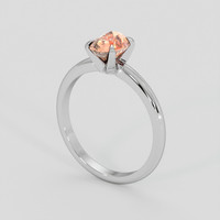 1.36 Ct. Padparadscha Sapphire Ring, 14K White Gold 2