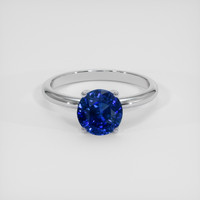 2.25 Ct. Blue Sapphire Ring, 14K White Gold 1