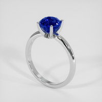 2.25 Ct. Blue Sapphire Ring, 14K White Gold 2