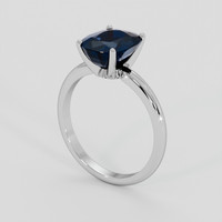 3.16 Ct. Blue Sapphire Ring, 14K White Gold 2