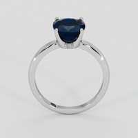 3.16 Ct. Blue Sapphire Ring, 14K White Gold 3