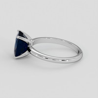 3.16 Ct. Blue Sapphire Ring, 14K White Gold 4