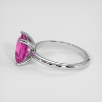 3.70 Ct. Pink Sapphire Ring, 14K White Gold 4