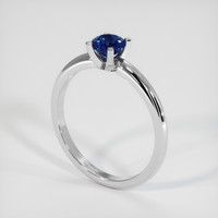 0.57 Ct. Sapphire Ring, 14K White Gold 2