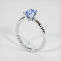 1.27 Ct. Blue Sapphire Ring, 14K White Gold 2