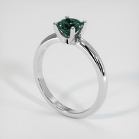 0.81 Ct. Green Sapphire Ring, 14K White Gold 2
