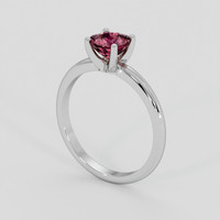 1.14 Ct. Padparadscha Sapphire Ring, 14K White Gold 2