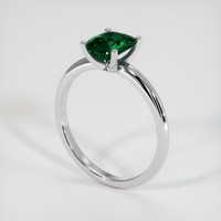 1.37 Ct. Green Sapphire Ring, 14K White Gold 2