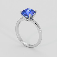 2.53 Ct. Blue Sapphire Ring, 14K White Gold 2