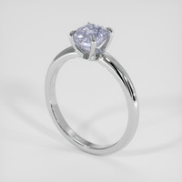 1.27 Ct. Purplish Blue Sapphire Ring, 14K White Gold 2