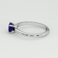 0.78 Ct. Blue Sapphire Ring, 14K White Gold 4