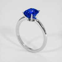 3.04 Ct. Blue Sapphire Ring, 14K White Gold 2