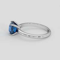 2.04 Ct. Blue Sapphire Ring, 14K White Gold 4