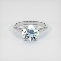 2.86 Ct. Bluish Green Sapphire Ring, 14K White Gold 1