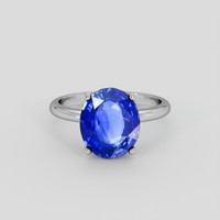 5.06 Ct. Blue Sapphire Ring, 14K White Gold 1