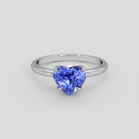 2.00 Ct. Blue Sapphire Ring, 14K White Gold 1
