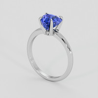 2.00 Ct. Blue Sapphire Ring, 14K White Gold 2