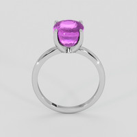5.42 Ct. Purplish Pink Sapphire Ring, 14K White Gold 3