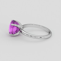 5.42 Ct. Purplish Pink Sapphire Ring, 14K White Gold 4
