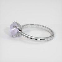 3.90 Ct. Blue Sapphire Ring, 14K White Gold 4