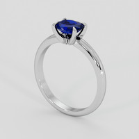 0.66 Ct. Blue Sapphire Ring, 14K White Gold 2