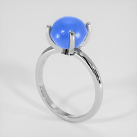 7.19 Ct. Blue Sapphire Ring, 14K White Gold 2