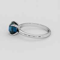 2.03 Ct. Greenish Blue Sapphire Ring, 14K White Gold 4