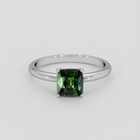 1.38 Ct. Green Sapphire Ring, 14K White Gold 1