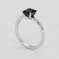 1.38 Ct. Green Sapphire Ring, 14K White Gold 2