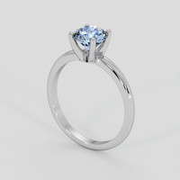 1.32 Ct. Blue Sapphire Ring, 14K White Gold 2