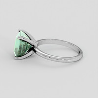 5.04 Ct. Bluish Green Sapphire Ring, 14K White Gold 4
