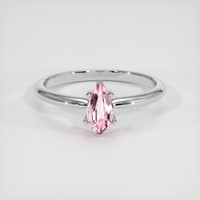 0.49 Ct. Pink Sapphire Ring, 14K White Gold 1