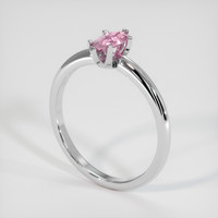 0.49 Ct. Pink Sapphire Ring, 14K White Gold 2
