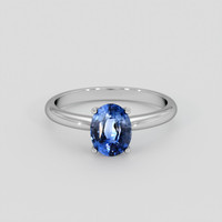 1.17 Ct. Blue Sapphire Ring, 14K White Gold 1