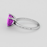 3.50 Ct. Pinkish Purple Sapphire Ring, 14K White Gold 4