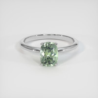 1.61 Ct. Green Sapphire Ring, 14K White Gold 1