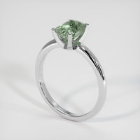 1.61 Ct. Green Sapphire Ring, 14K White Gold 2