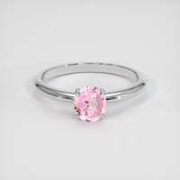 0.89 Ct. Pink Sapphire Ring, 14K White Gold 1