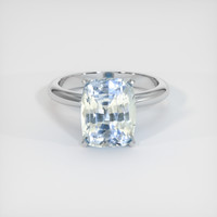 9.06 Ct. Bi Color Sapphire Ring, 14K White Gold 1