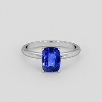 1.60 Ct. Blue Sapphire Ring, 14K White Gold 1