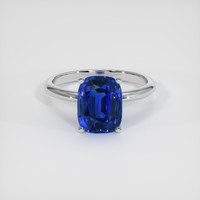 4.13 Ct. Blue Sapphire Ring, 14K White Gold 1