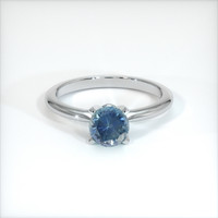 0.90 Ct. Sapphire Ring, 14K White Gold 1