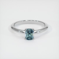 0.92 Ct. Sapphire Ring, 14K White Gold 1