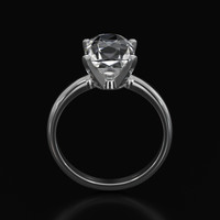 2.75 Ct. Sapphire Ring, 14K White Gold 3
