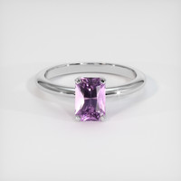 1.00 Ct. Sapphire Ring, 14K White Gold 1