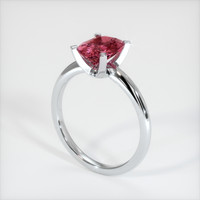 2.39 Ct. Reddish Pink Sapphire Ring, 14K White Gold 2
